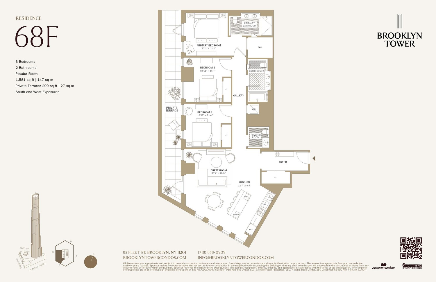 85 FLEET Street #68F, Downtown Brooklyn, Brooklyn, NY 11201 - Property photo 2 of 26