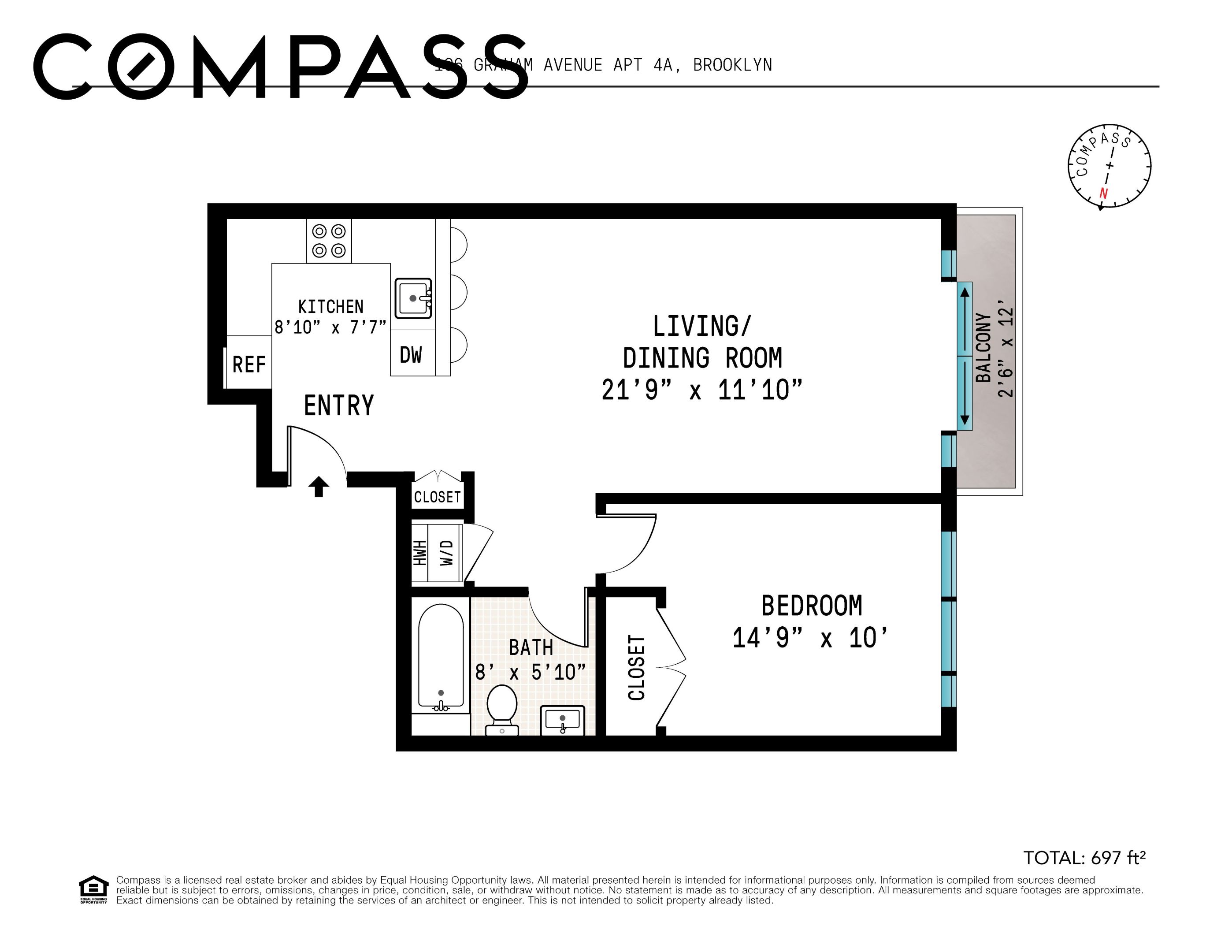 106 Graham Avenue #4A, Williamsburg, Brooklyn, NY 11206 - Property photo 4 of 8
