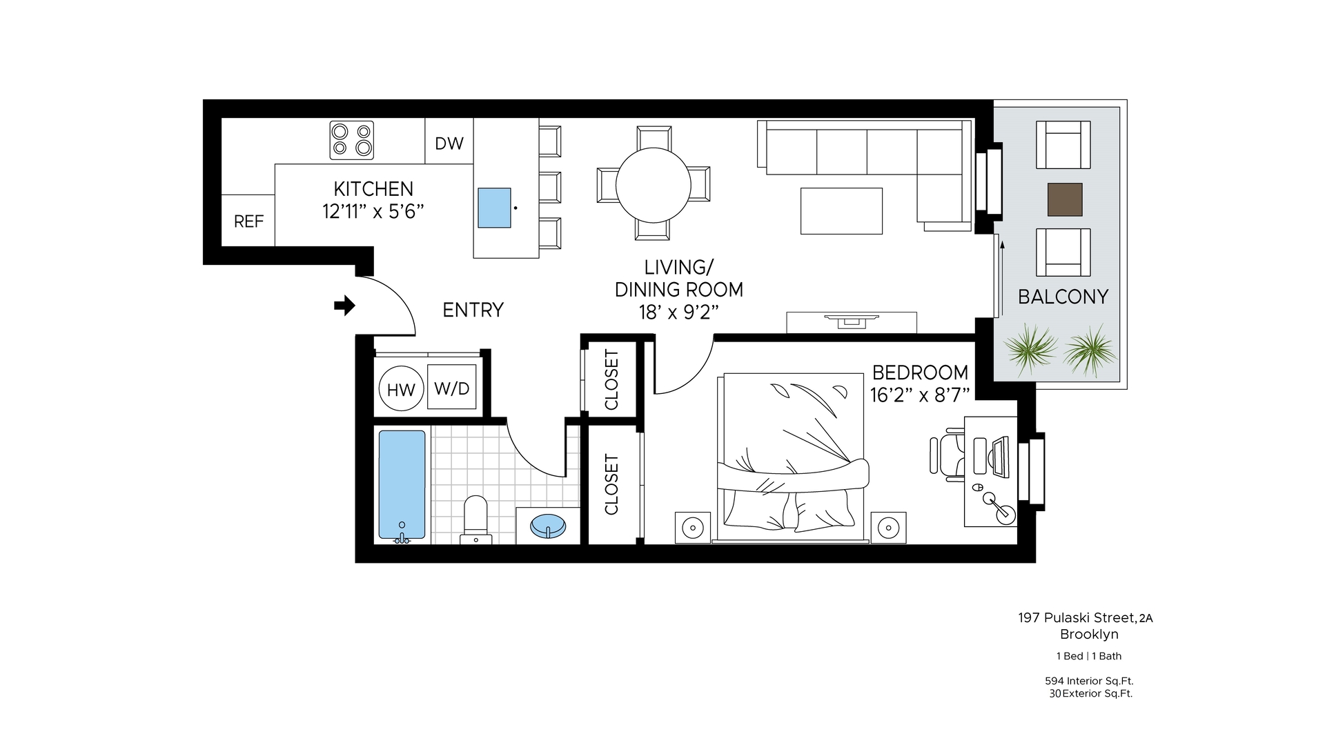 197 PULASKI Street #2A, Bedford-Stuyvesant, Brooklyn, NY 11206 - Property photo 2 of 7