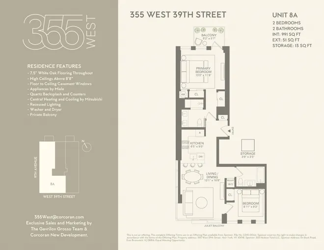 355 West 39th Street #8A, New York, NY 10018