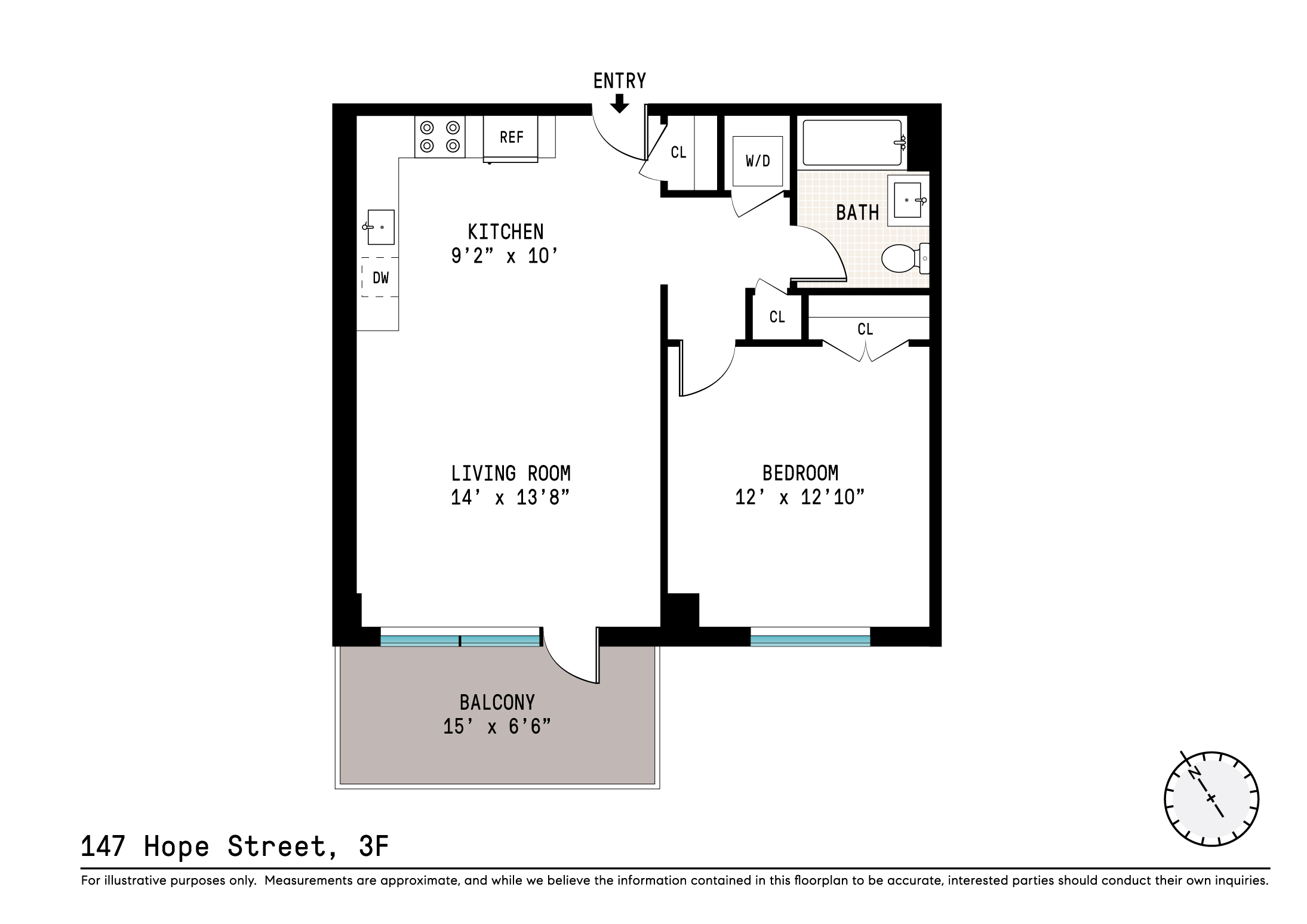 147 Hope Street #3F, Williamsburg, Brooklyn, NY 11211 - Property photo 2 of 10