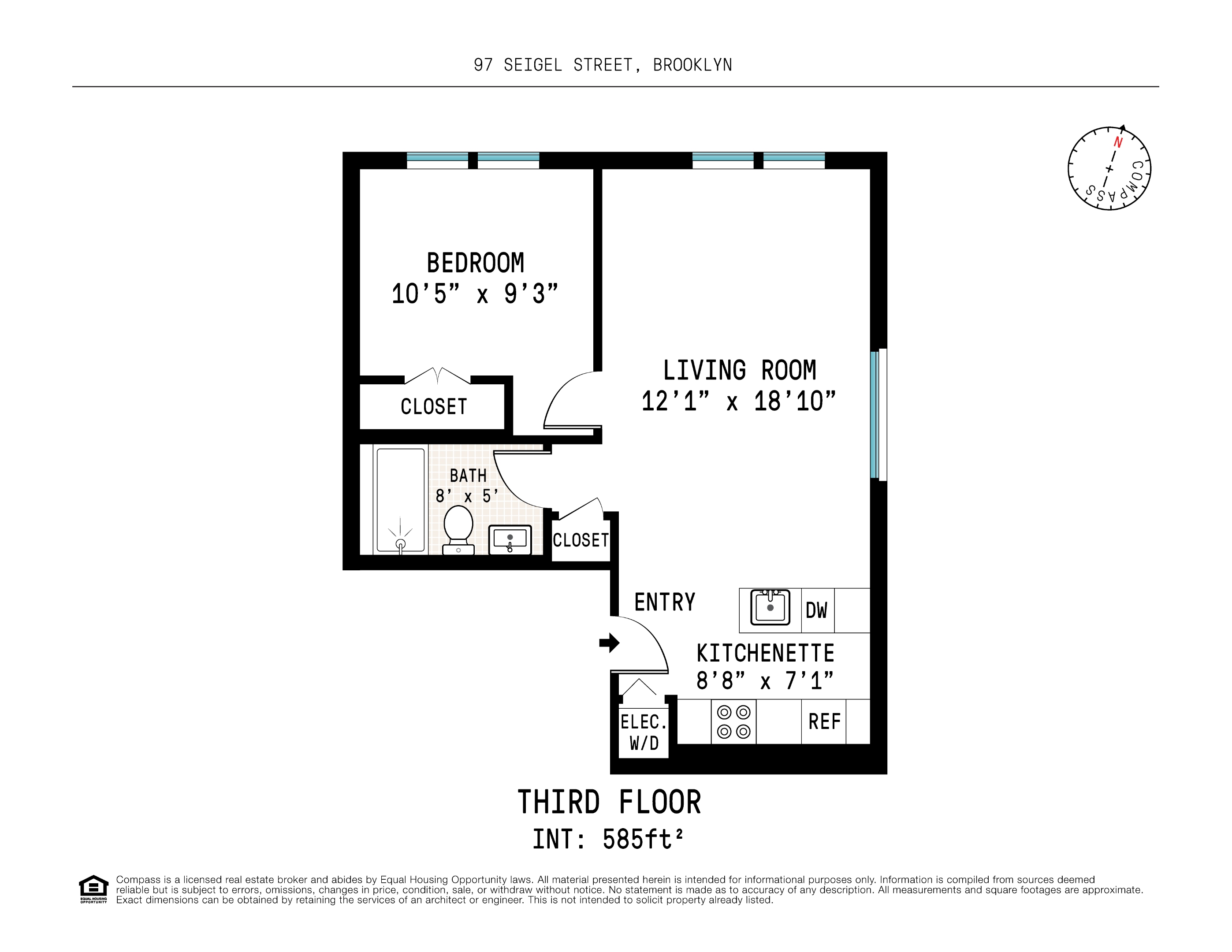 97 Seigel Street #3B, Williamsburg, Brooklyn, NY 11206 - Property photo 2 of 8