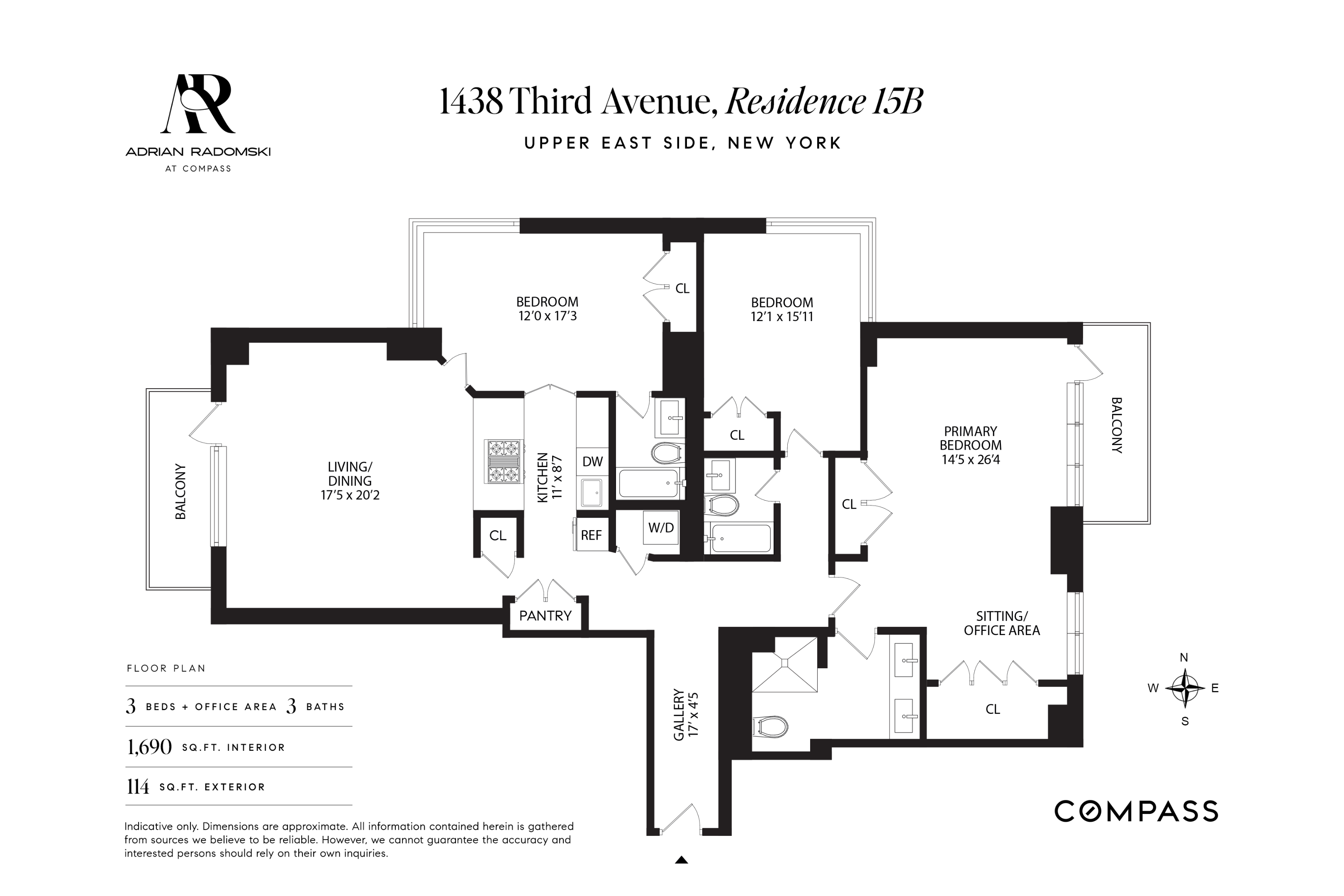 1438 3rd Avenue #15B, Upper East Side, Manhattan, NY 10028 - Property photo 2 of 21