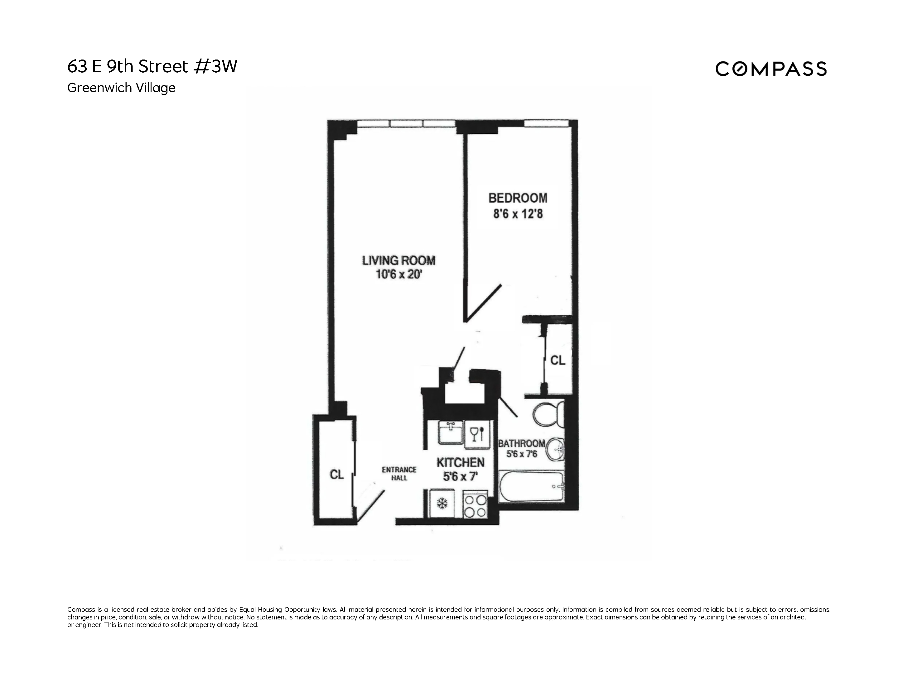 63 East 9th Street #3W, Greenwich Village, Manhattan, NY 10003 - Property photo 2 of 7