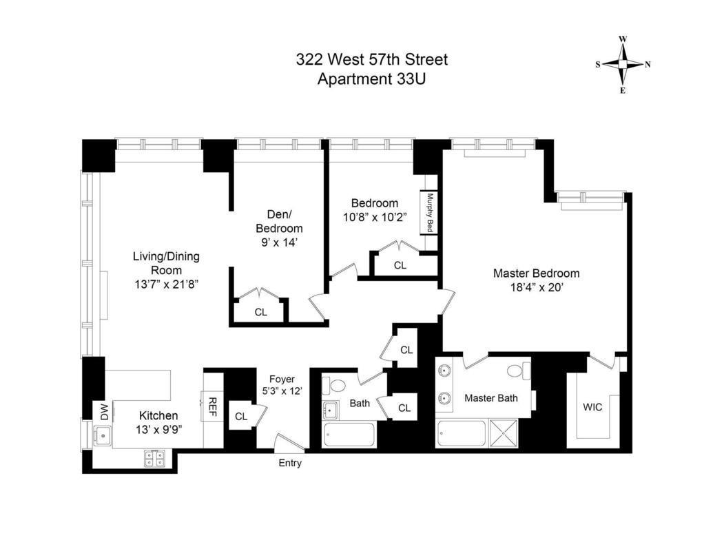 322 West 57th Street #33U, Hell's Kitchen, Manhattan, NY 10019 - Property photo 2 of 18
