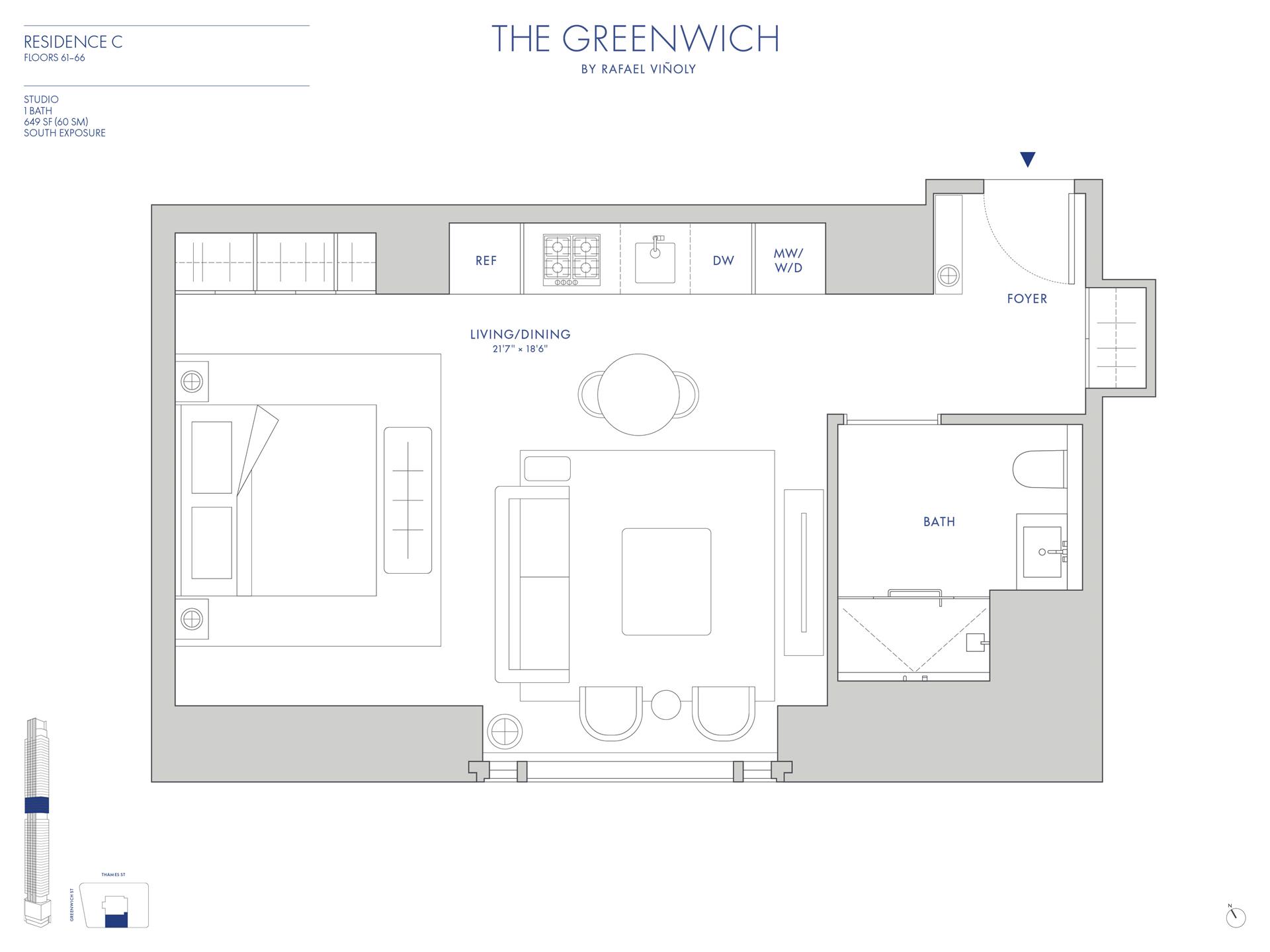 125 GREENWICH Street #62C, Financial District, Manhattan, NY 10006 - Property photo 2 of 37
