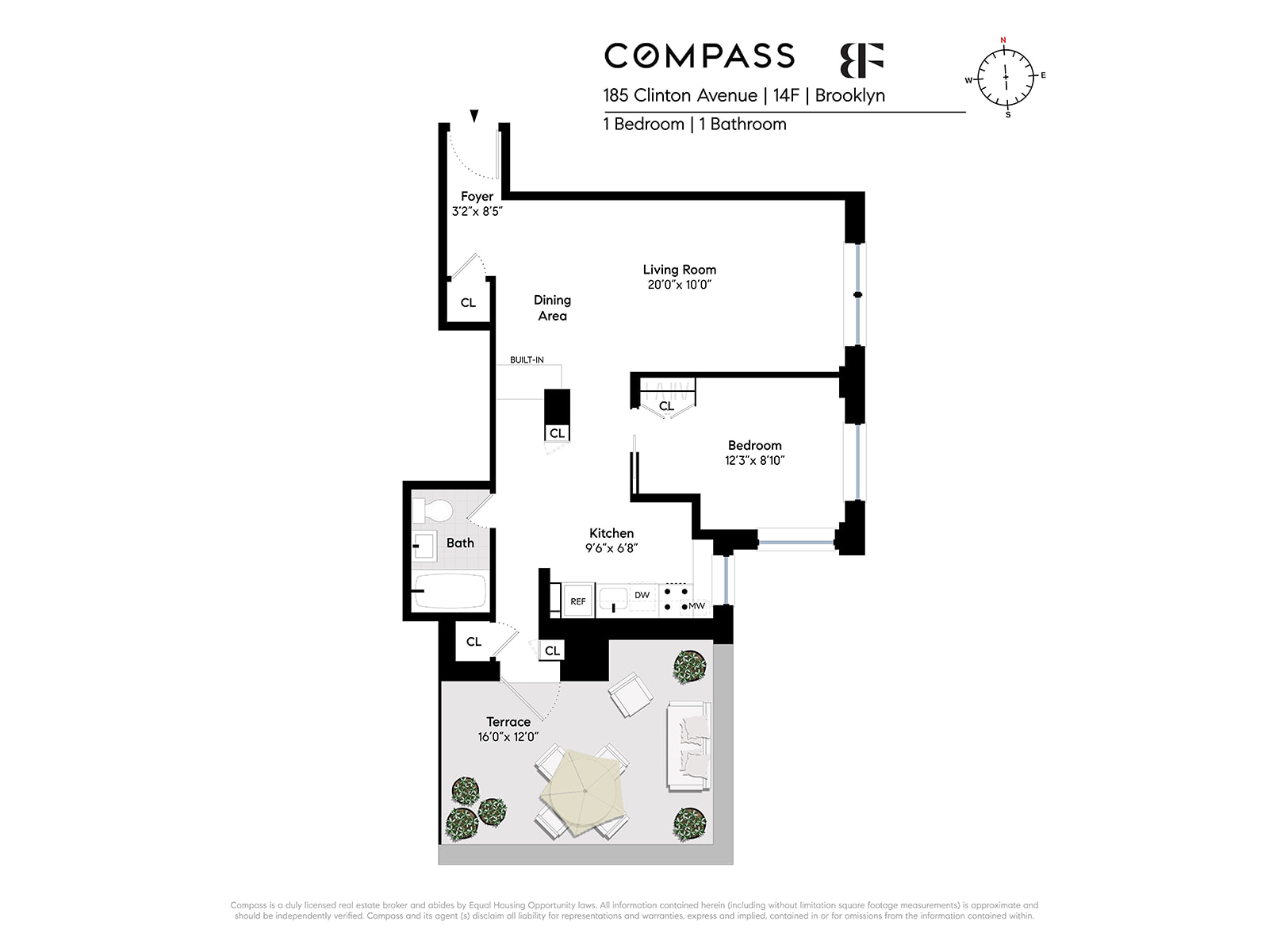 185 Clinton Avenue #14F, Clinton Hill, Brooklyn, NY 11205 - Property photo 2 of 9