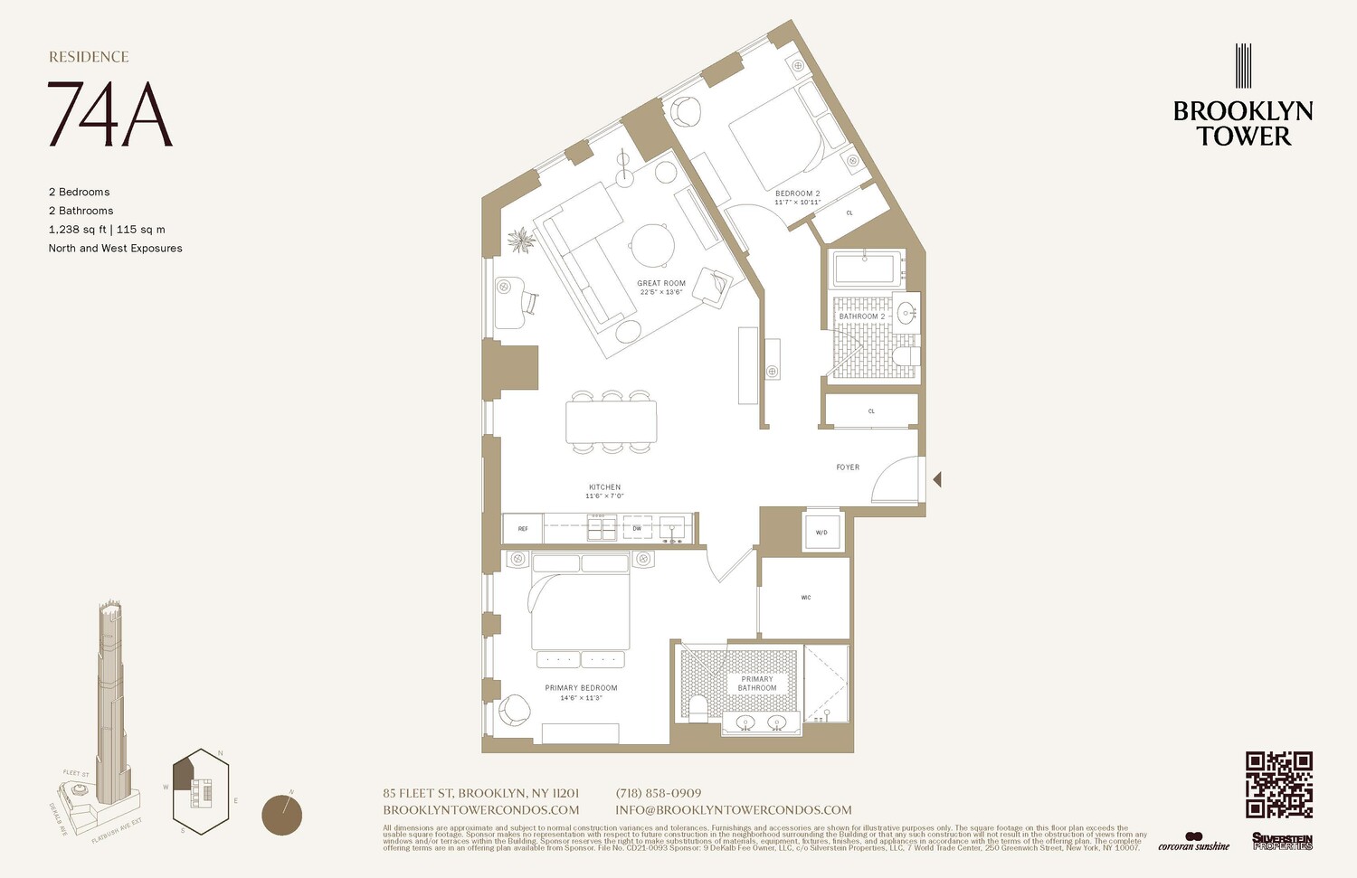 85 FLEET Street #74A, Downtown Brooklyn, Brooklyn, NY 11201 - Property photo 2 of 24