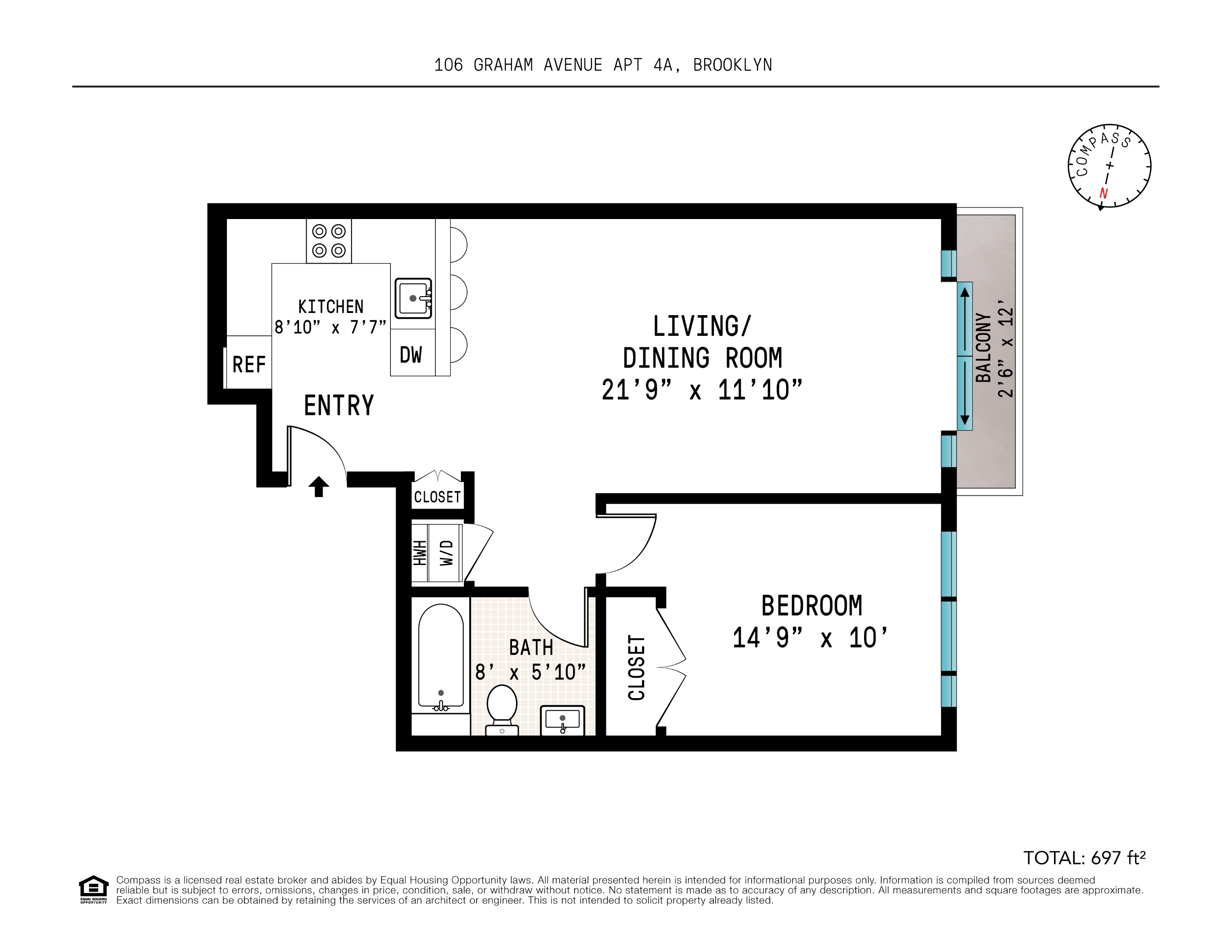 106 Graham Avenue #4A, Williamsburg, Brooklyn, NY 11206 - Property photo 2 of 8