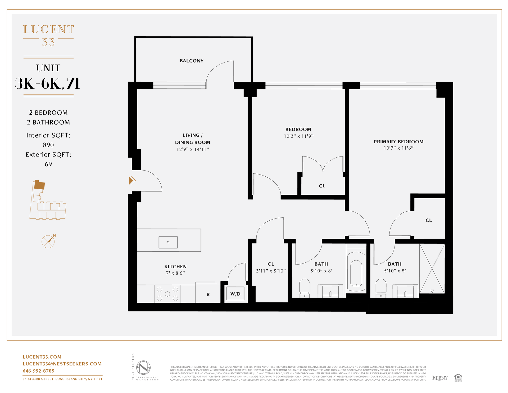 37-34 33rd Street #3-K, Long Island City, Queens, NY 11101 - Property photo 4 of 21