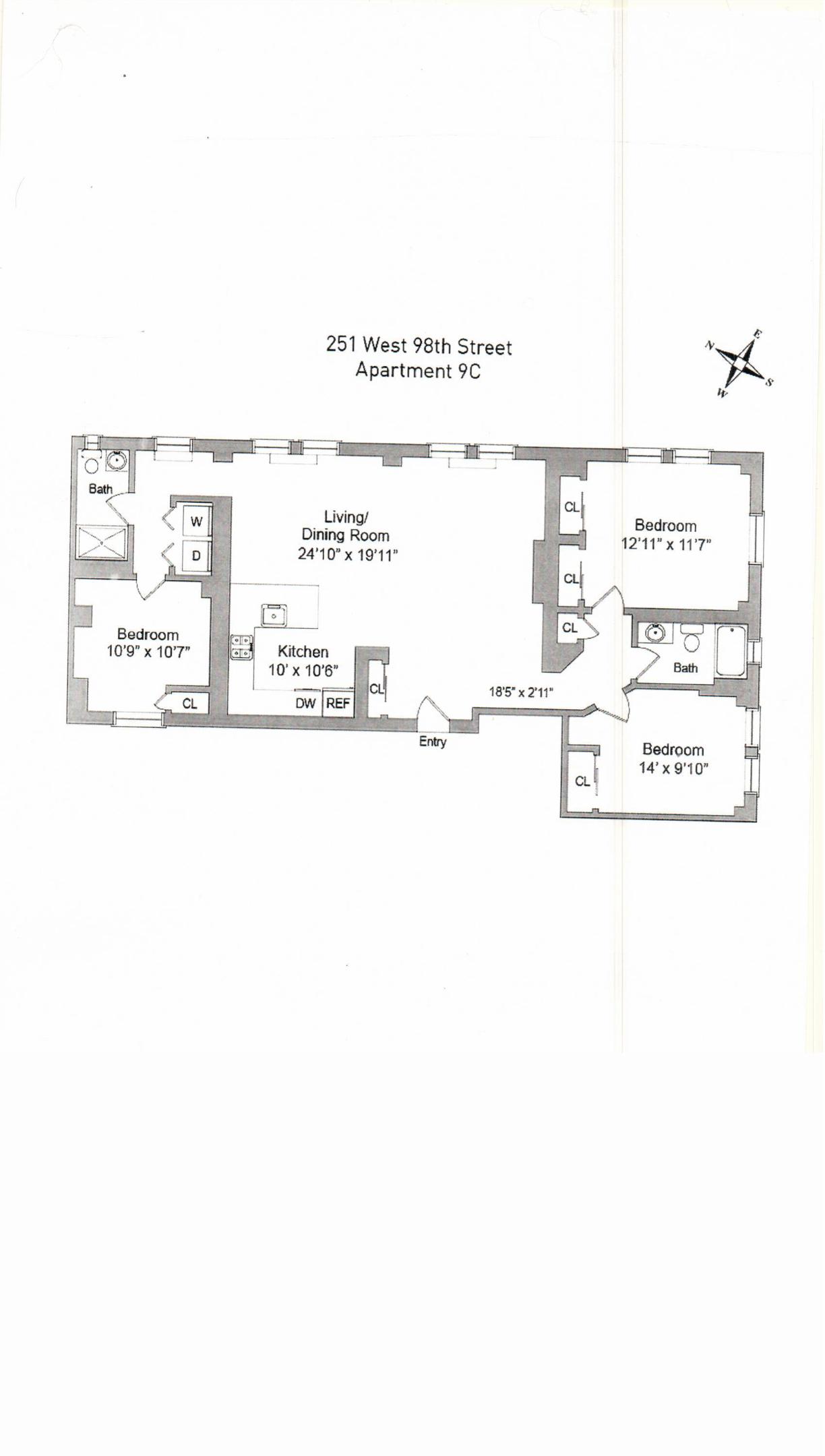251 West 98th Street #9-C, Upper West Side, Manhattan, NY 10025 - Property photo 2 of 17